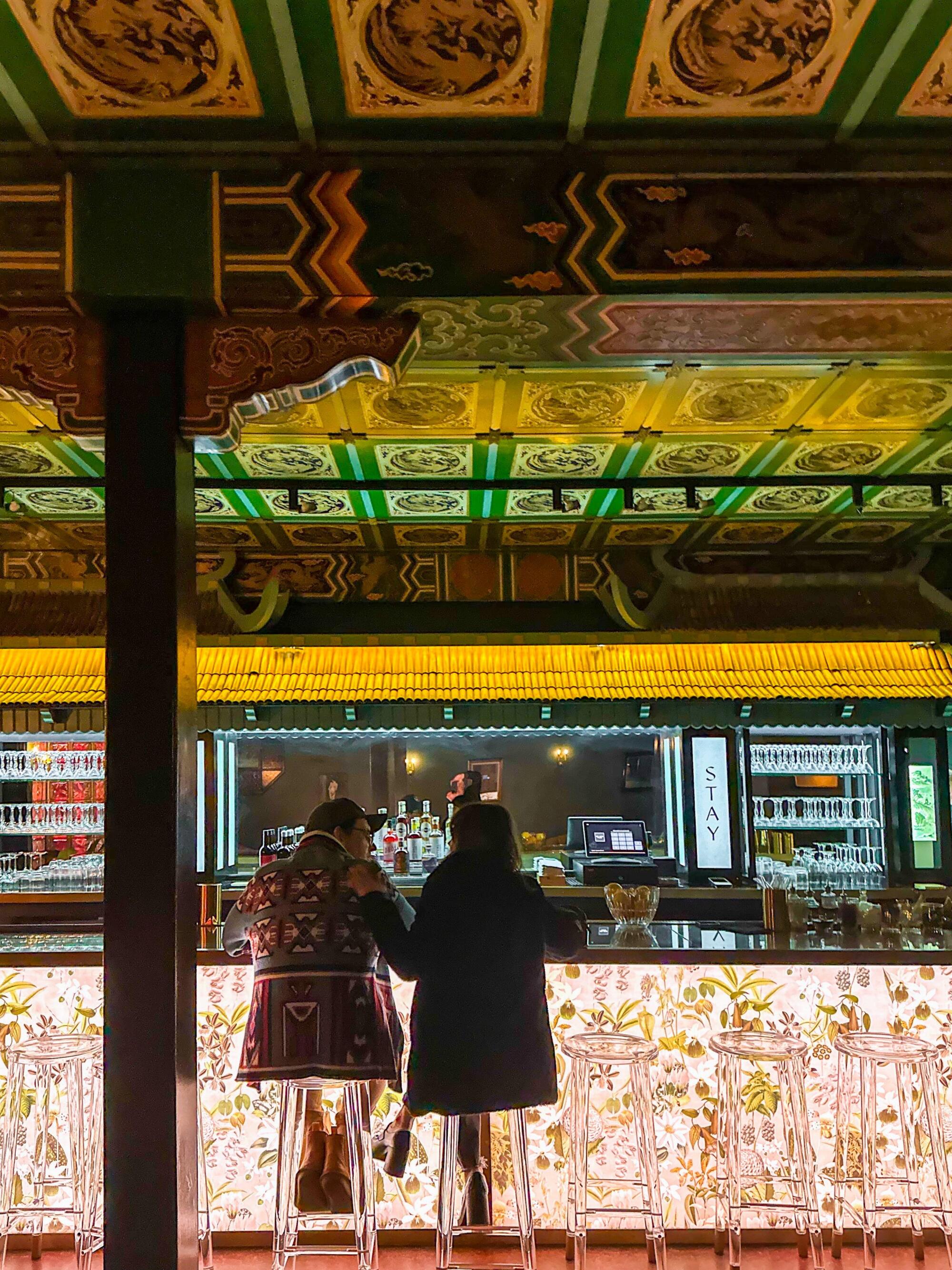 The beautifully detailed bar at Stay Zero Proof in Chinatown's Central Plaza.