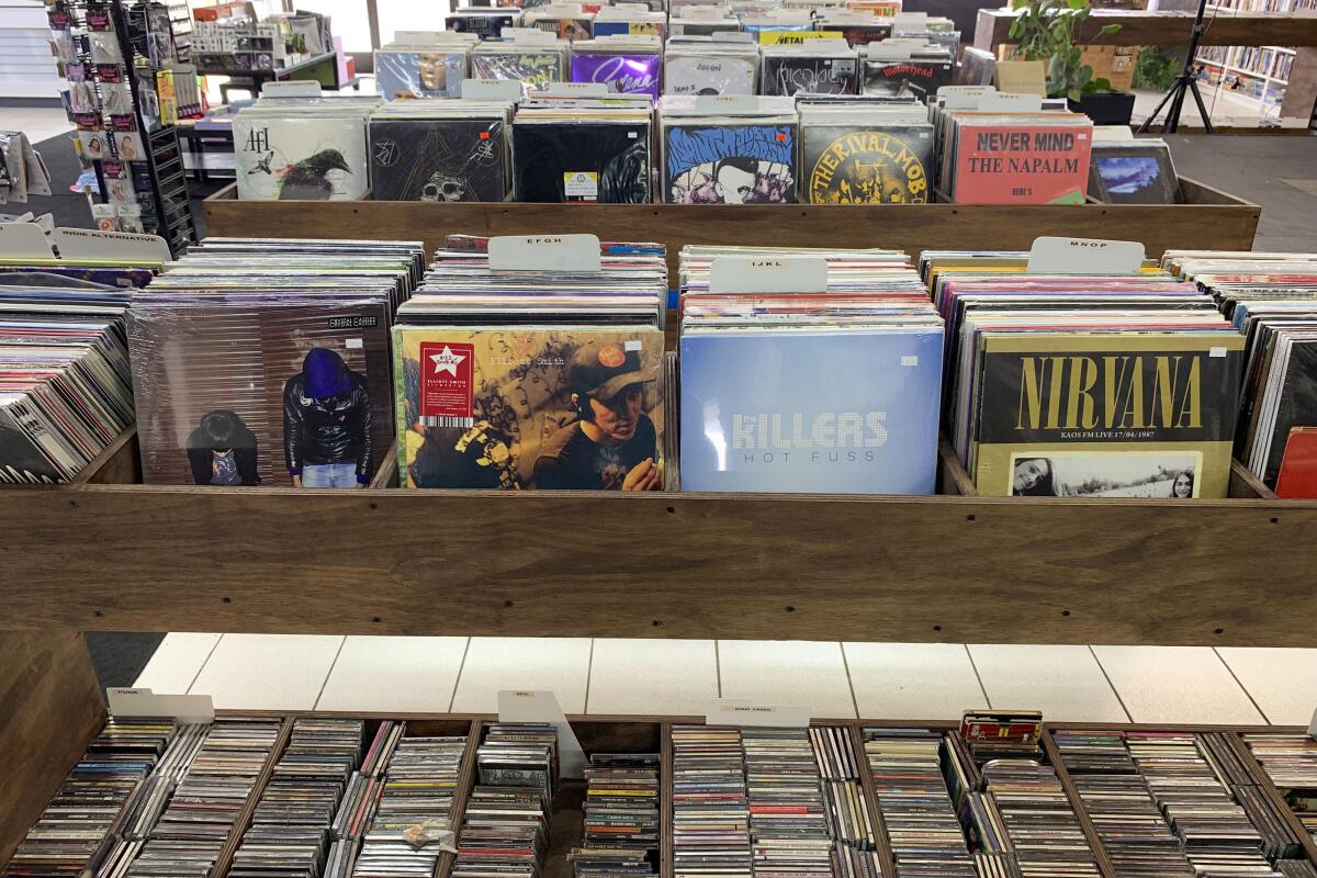 The interior of Midnight Hour Records.