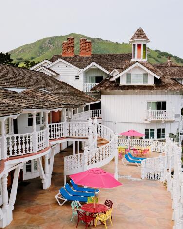 An exterior at the Madonna Inn in San Luis Obispo.