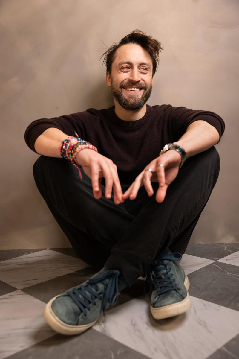 Kieran Culkin is photographed at the Los Angeles Times on November 16, 2024.