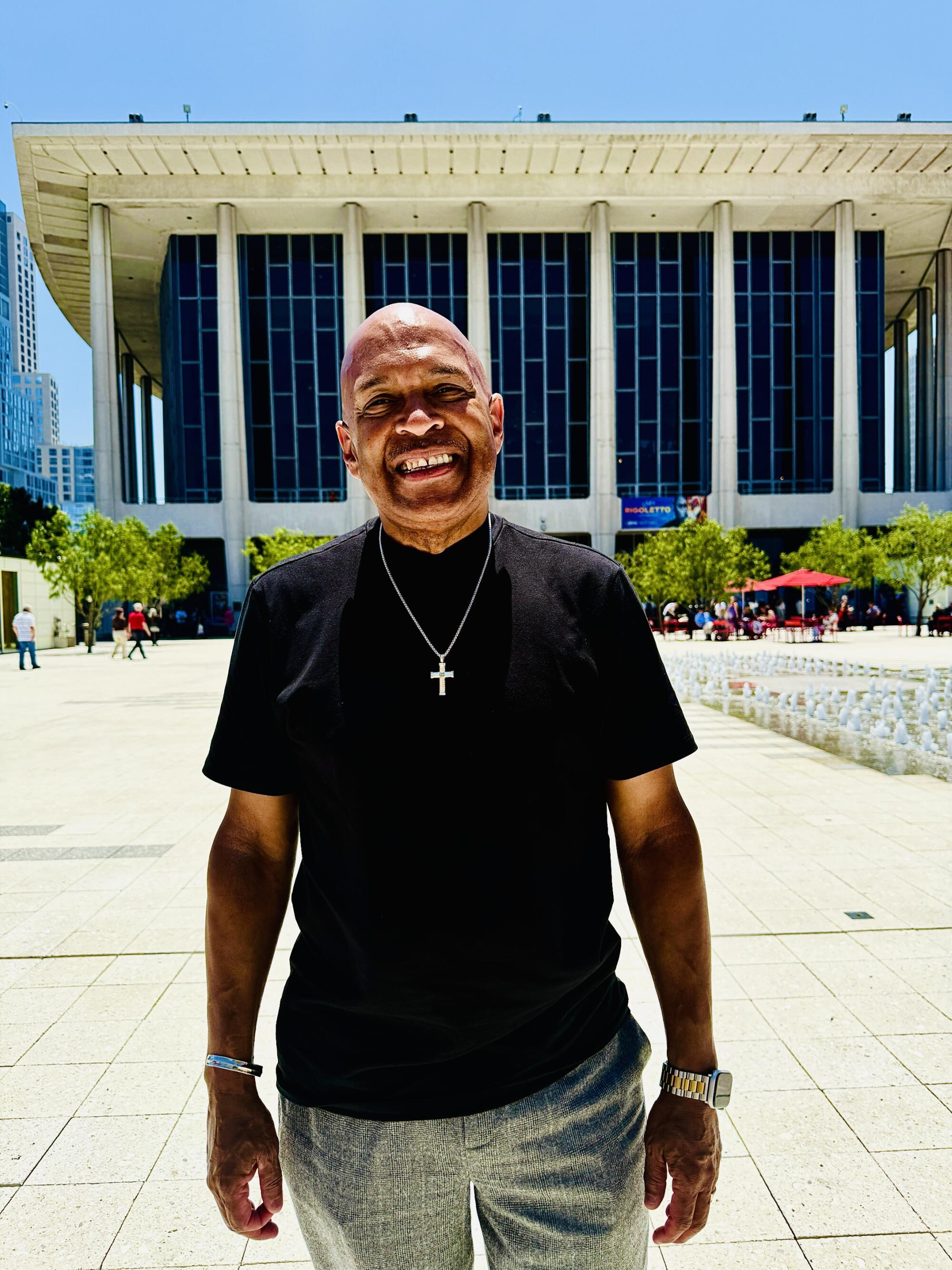 David Johnson of Palos Verdes, outside the Music Center downtown on June 15